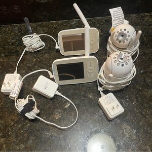 Two Identical Baby Monitor Cameras with displays, Infant Optics
